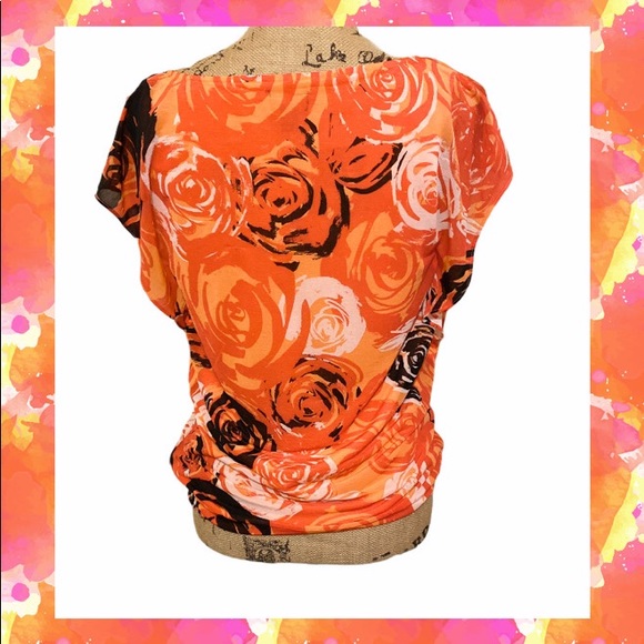 90s Floral Abstract Sheer Top - Picture 2 of 2